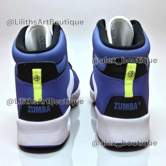 Zumba Air Classic Purple White High Top Unisex Sneakers(F003)-Size 9 - Picture 8 of 11